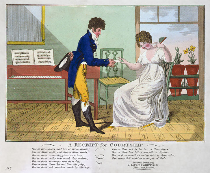 Victorian courting cartoon