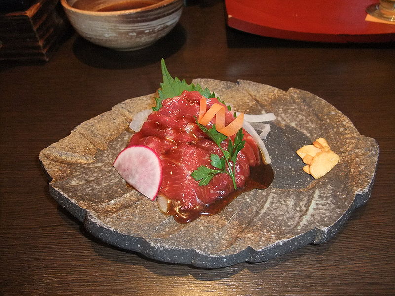  Horse meat Sashimi in Japan. Image credit: Igorberger, CC-BY-SA 3.0