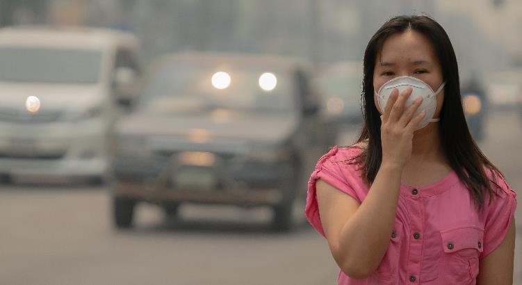 Image of woman wearing a face mask.