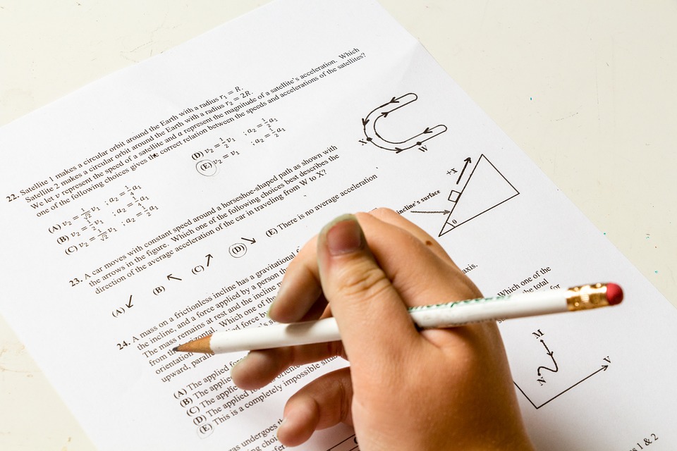 A Maths exam paper
