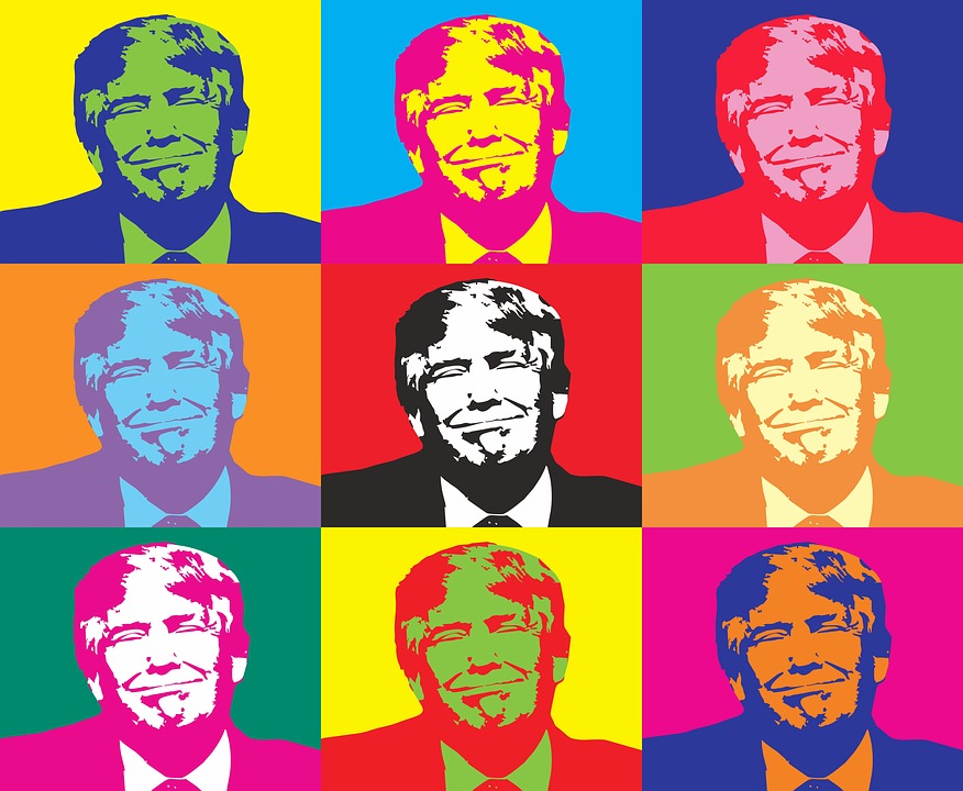 Colourful images of US President Donald Trump 