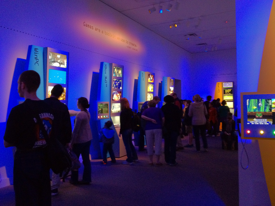 Video games in art gallery