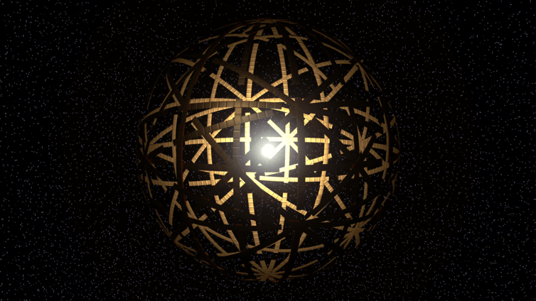 Concept of a Dyson sphere. Kevin Gill/Flickr, CC BY-SA