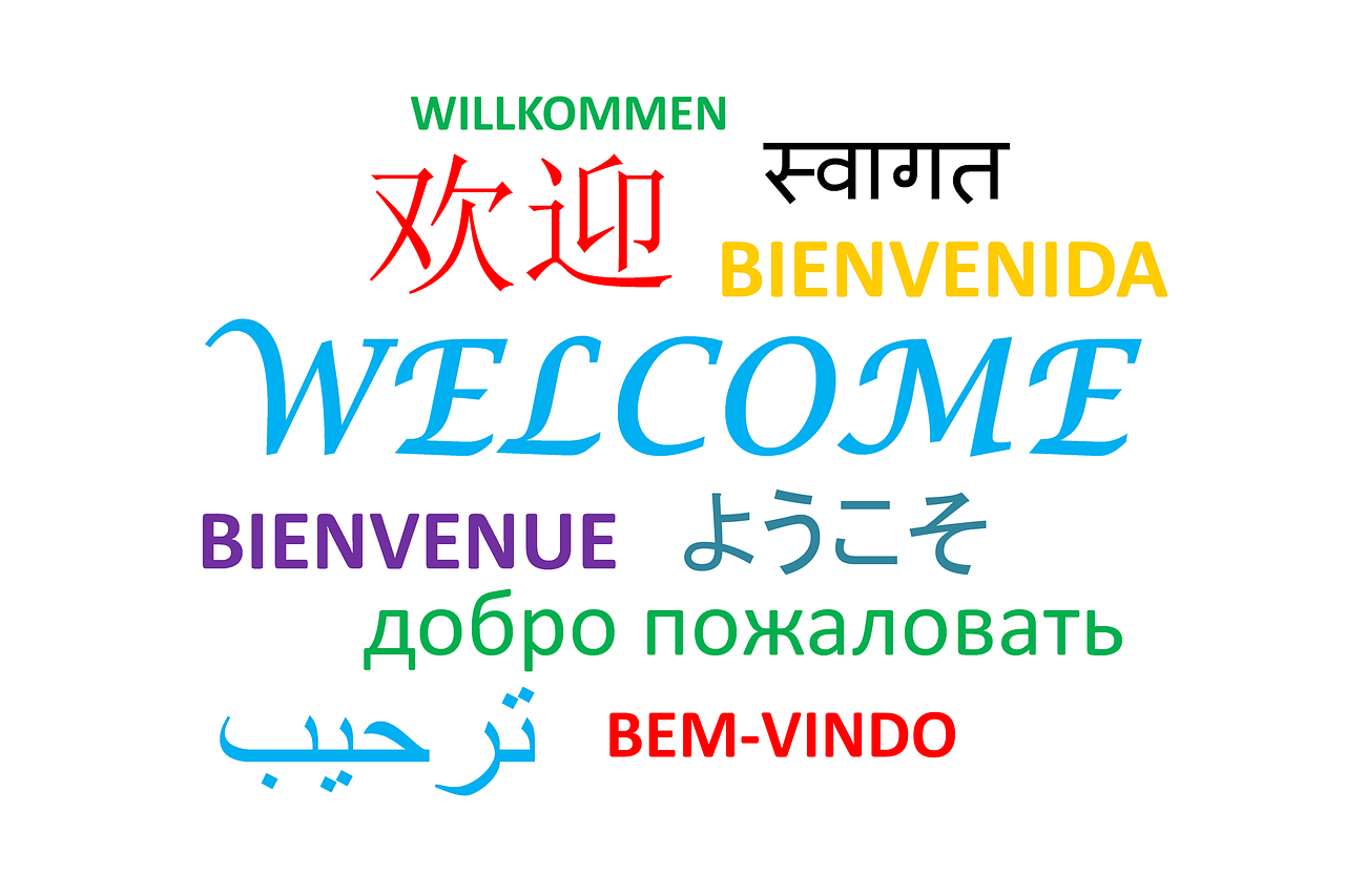 'Welcome' written in different langugaes