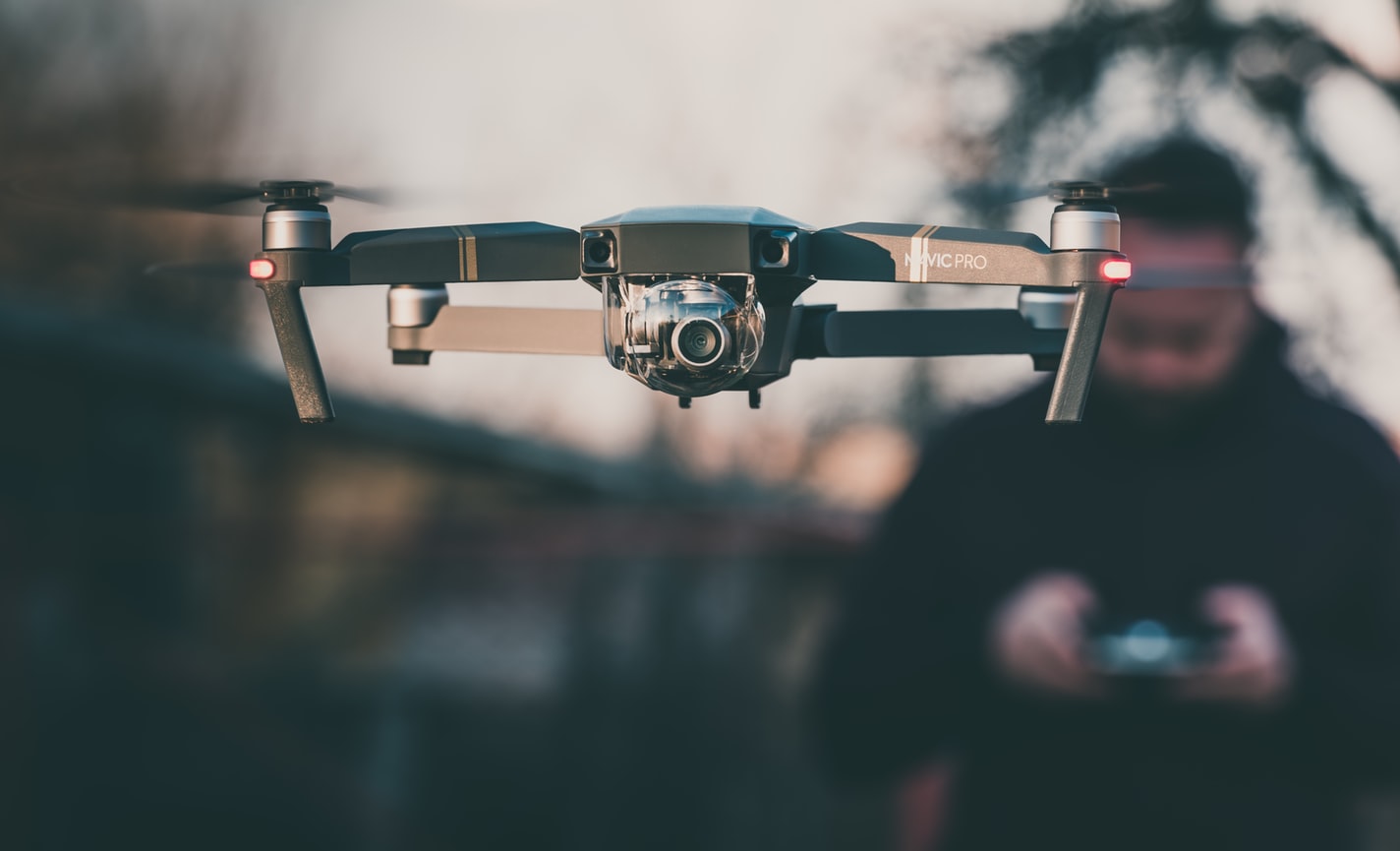 A drone in flight