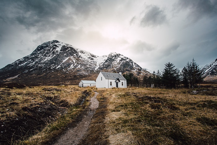 A rural cottage in Glencoe, Scotland