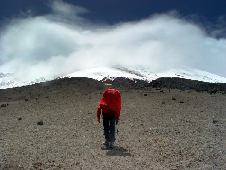 Climbing a mountain