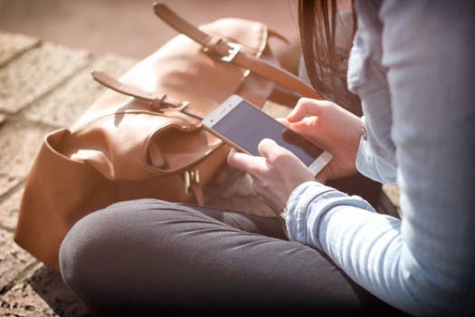 Girl texting on her phone